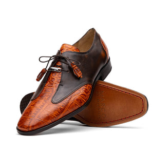 Marco Di Milano Anzio Brandy Alligator & Calfskin Dress Shoes - Dudes Boutique