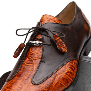 Marco Di Milano Anzio Brandy Alligator & Calfskin Dress Shoes - Dudes Boutique