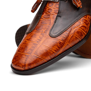 Marco Di Milano Anzio Brandy Alligator & Calfskin Dress Shoes - Dudes Boutique