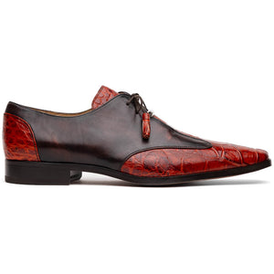 Marco Di Milano Anzio Cognac Alligator & Calfskin Dress Shoes - Dudes Boutique