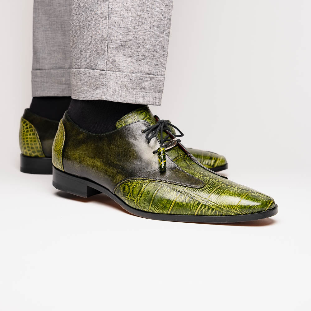 Marco Di Milano Anzio Green Alligator & Calfskin Dress Shoes - Dudes Boutique