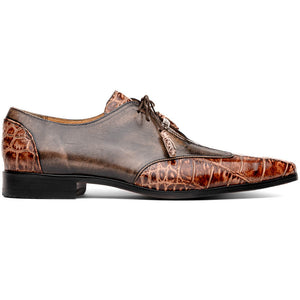 Marco Di Milano Anzio Orix Brown Alligator & Calfskin Dress Shoes - Dudes Boutique