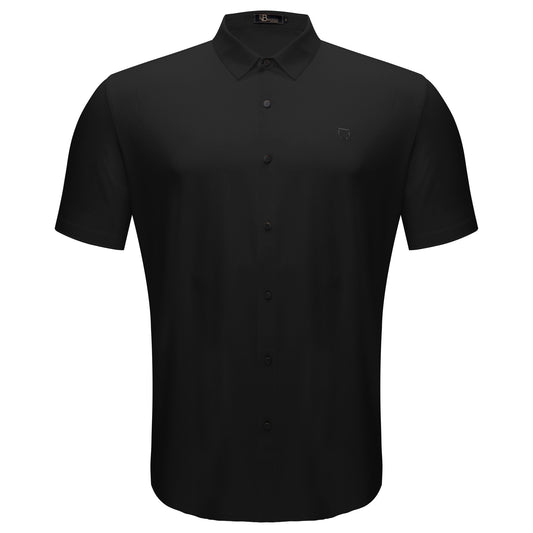 Apex Spirit Short Sleeve Button-Up BLACK