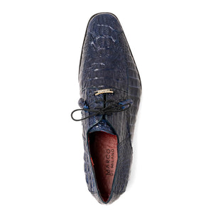 Marco Di Milano Apricena Midnight Blue Caiman Crocodile Dress Shoes - Dudes Boutique