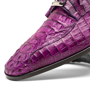 Marco Di Milano Apricena Purple Caiman Crocodile Dress Shoes - Dudes Boutique