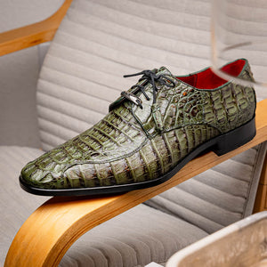 Marco Di Milano Apricena Woodgreen Caiman Crocodile Dress Shoes - Dudes Boutique