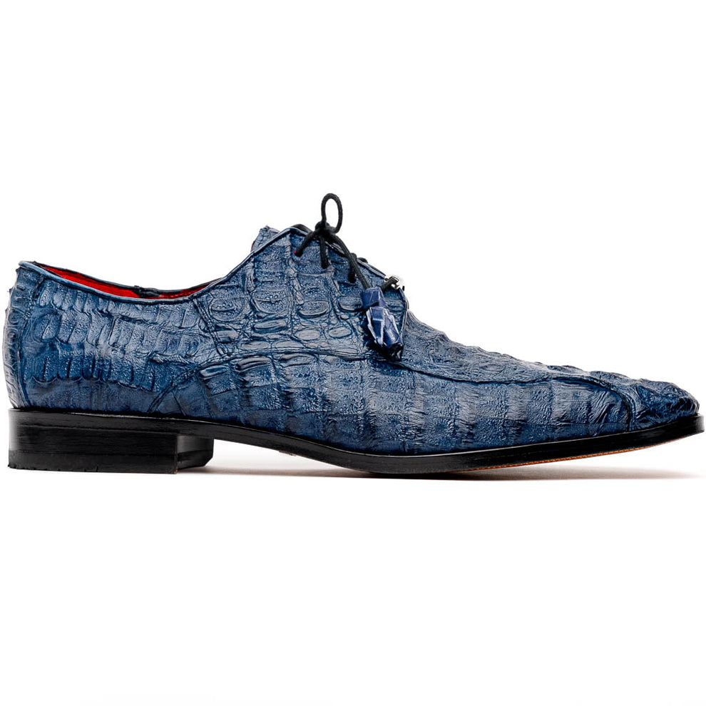 Marco Di Milano Apricena Navy Caiman Crocodile Dress Shoes - Dudes Boutique