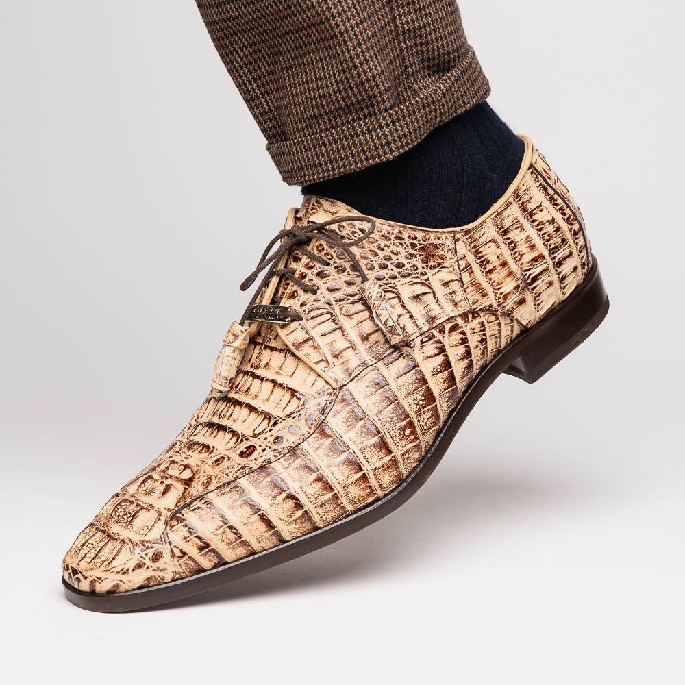 Marco Di Milano Apricena Rust Orix Caiman Crocodile Dress Shoes - Dudes Boutique