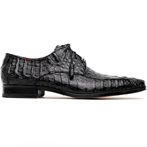 Marco Di Milano Apricena Black Caiman Crocodile Dress Shoes - Dudes Boutique