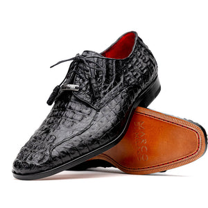 Marco Di Milano Apricena Black Caiman Crocodile Dress Shoes - Dudes Boutique