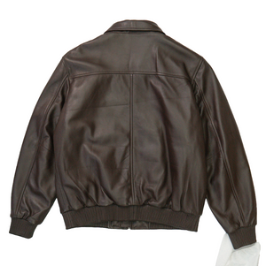 Kashani Chocolate Brown Lambskin Bomber Jacket - Dudes Boutique