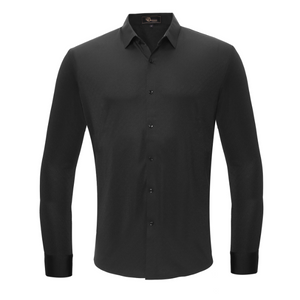 Charismatic Pulse Button-Up Shirt BLACK - Dudes Boutique