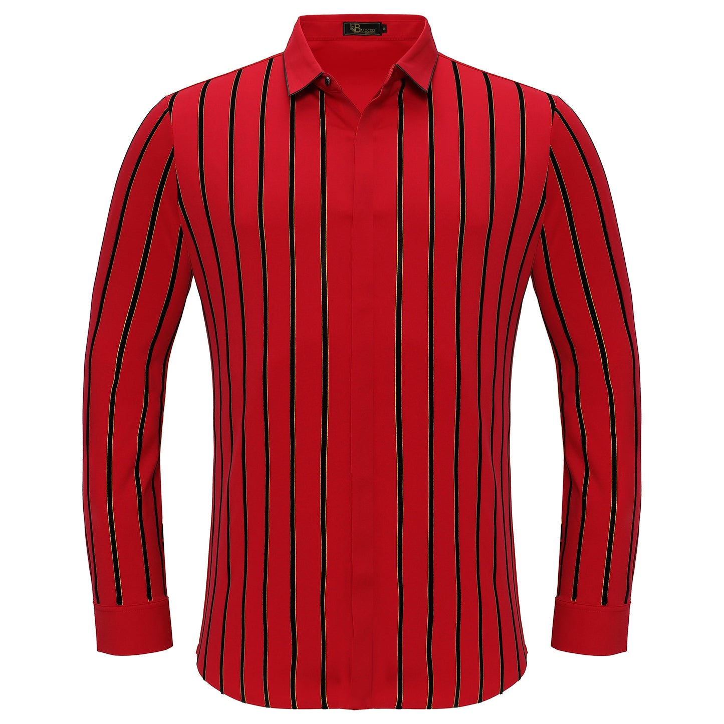 Boss Authority Button-Up Shirt RED - Dudes Boutique