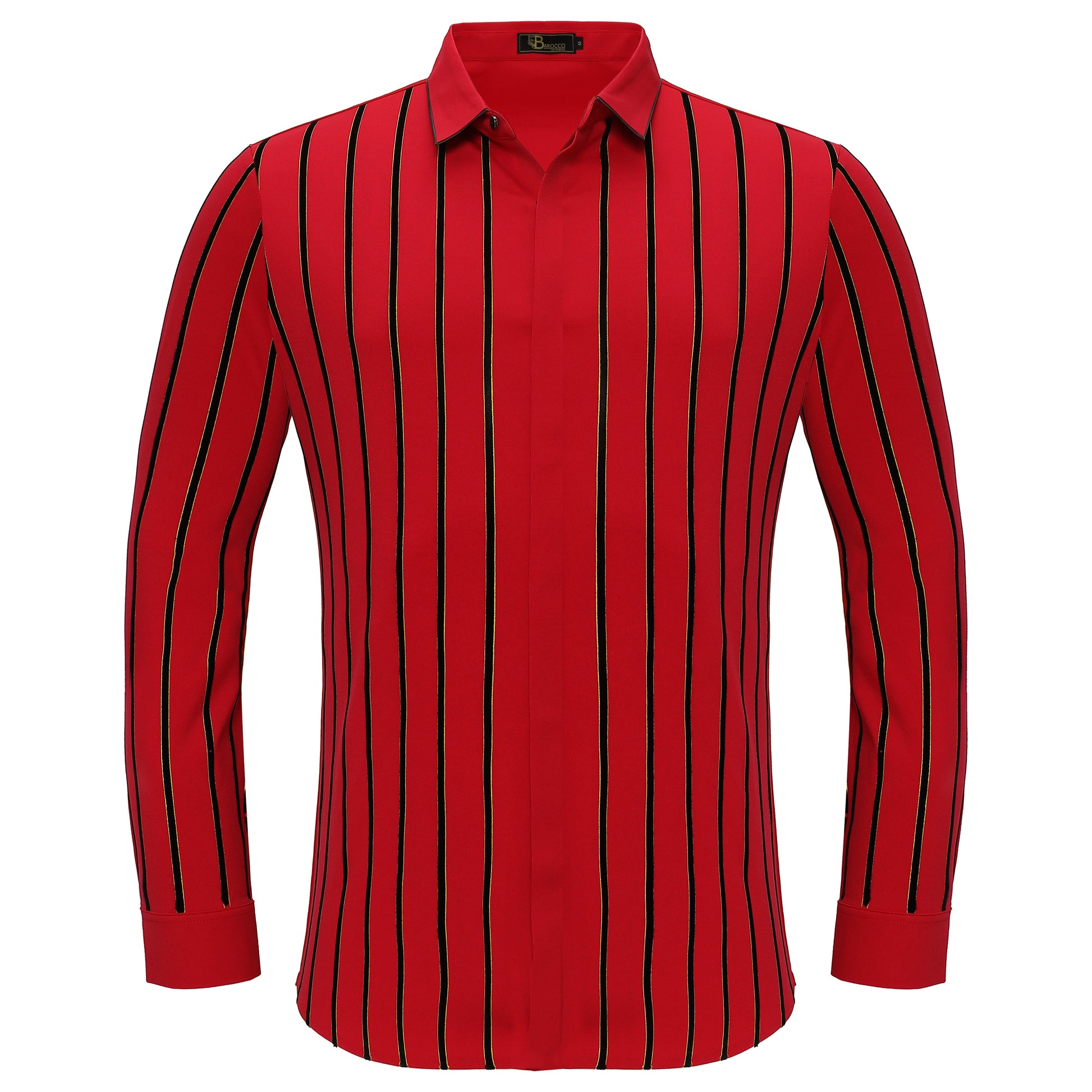 Boss Authority Button-Up Shirt RED - Dudes Boutique