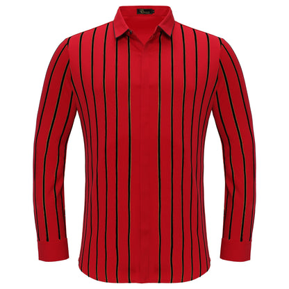 Boss Authority Button-Up Shirt RED - Dudes Boutique