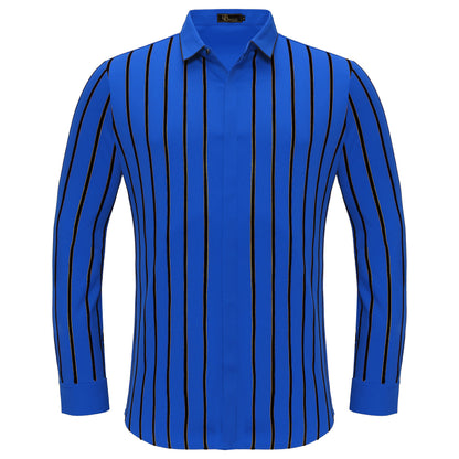 Boss Authority Button-Up Shirt ROYAL - Dudes Boutique