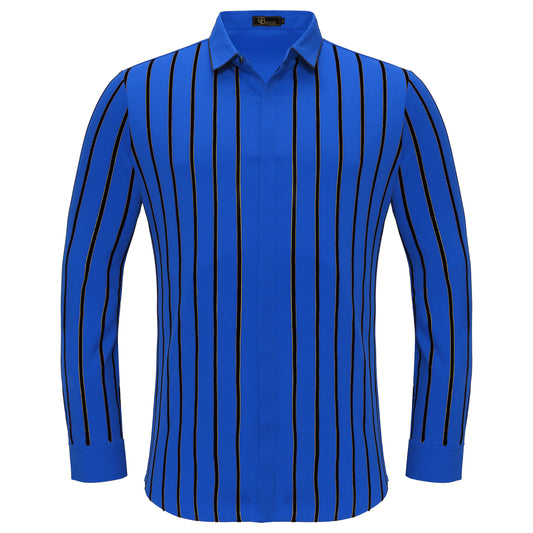 Boss Authority Button-Up Shirt ROYAL - Dudes Boutique