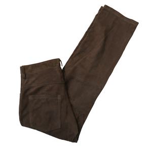 Kashani Men's Brown Pony Hair Suede Pants - Dudes Boutique