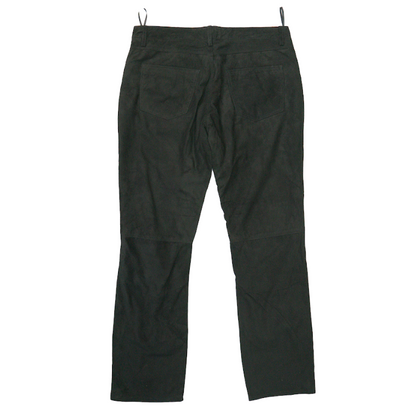 Kashani Men's Black Suede Straight Cut Pants - Dudes Boutique