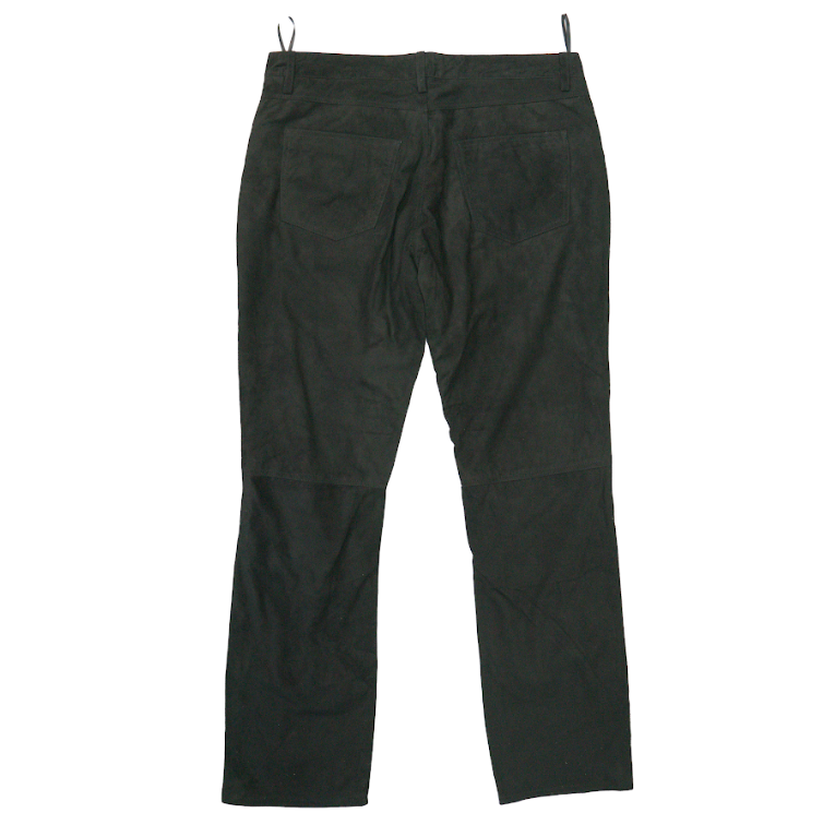 Kashani Men's Forest Green Suede Straight Cut Pants - Dudes Boutique