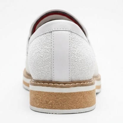 The Ashford Light Knit loafers in white sand