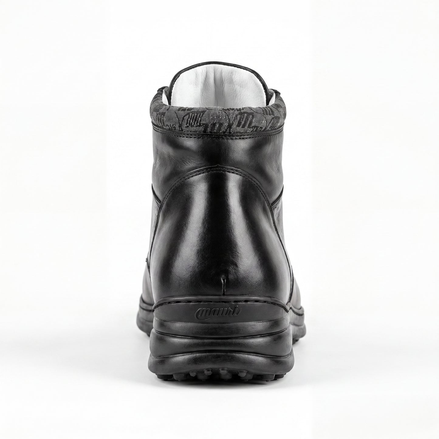 Mauri 18653 Black/Grey Genuine Baby Crocodile/Nappa High Top Sneakers