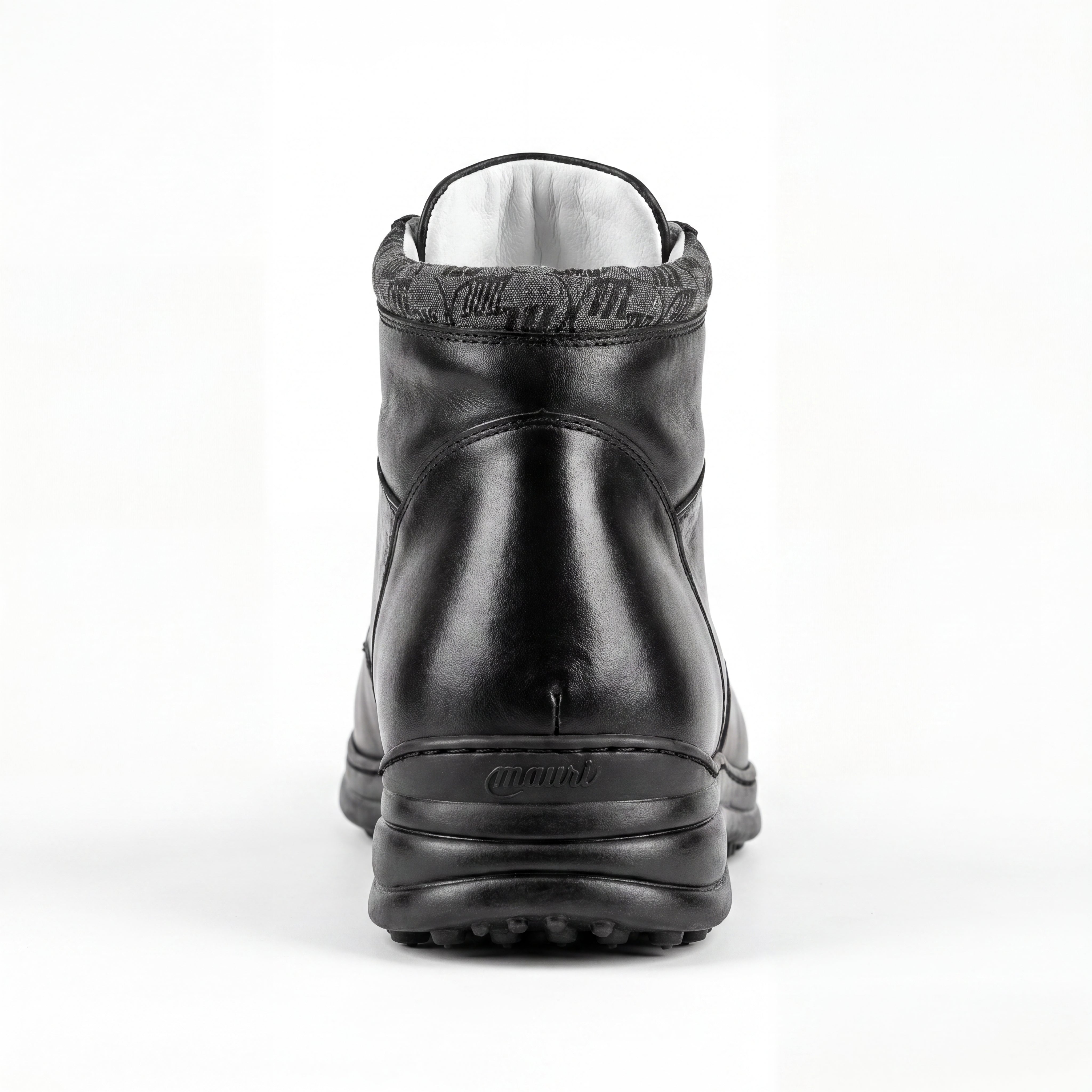 Mauri 18653 Black/Grey Genuine Baby Crocodile/Nappa High Top Sneakers