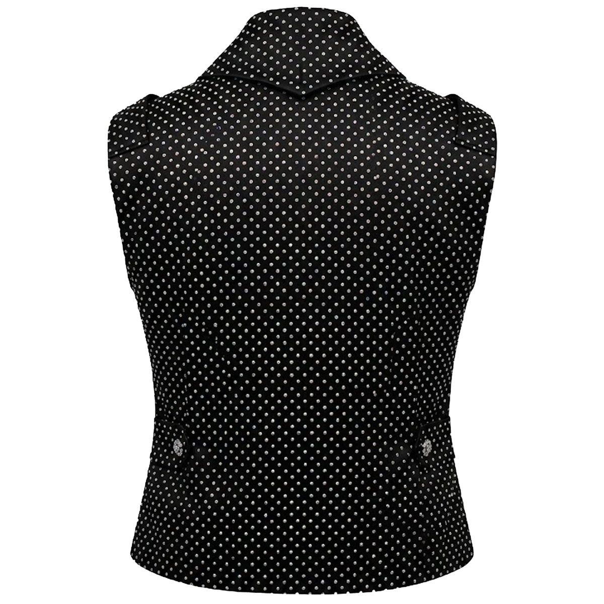 Angelino Crystal Obsidian Monarch vest with crystal detailing