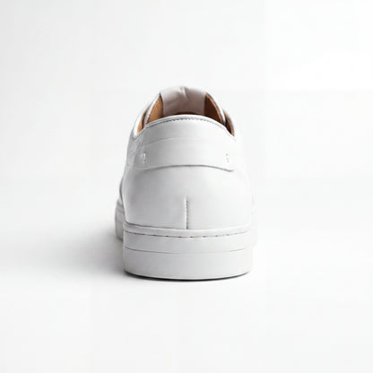 Giovanni Timo White Embossed Crocodile Sneakers