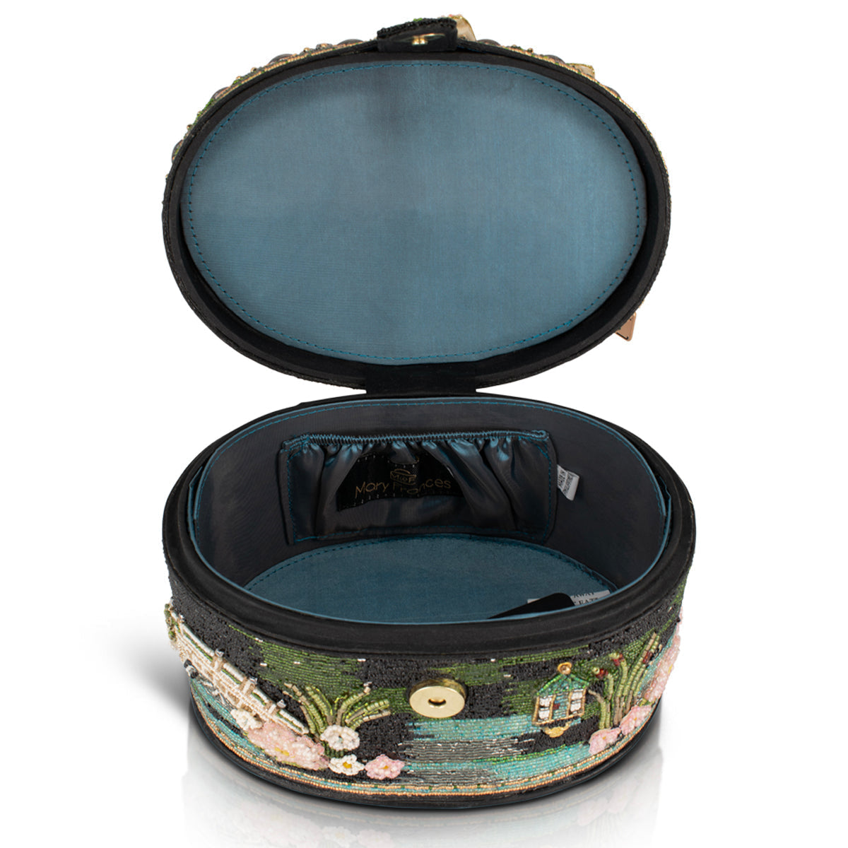 Mary Frances Floating Lotus Top Handle Handbag
