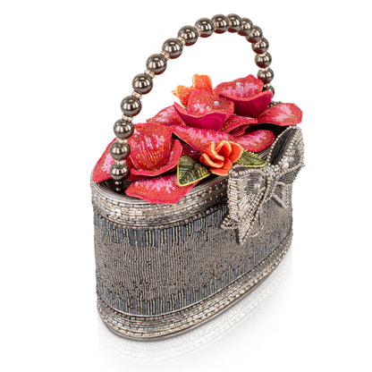 Mary Frances Rose Royal Top Handle Handbag