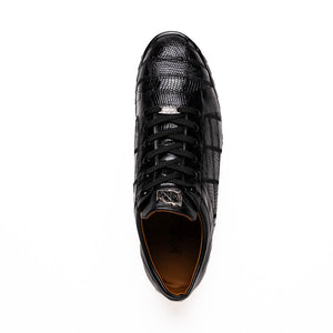 Marco Di Milano Bari Black Lizard Patchwork Leather Sneakers - Dudes Boutique