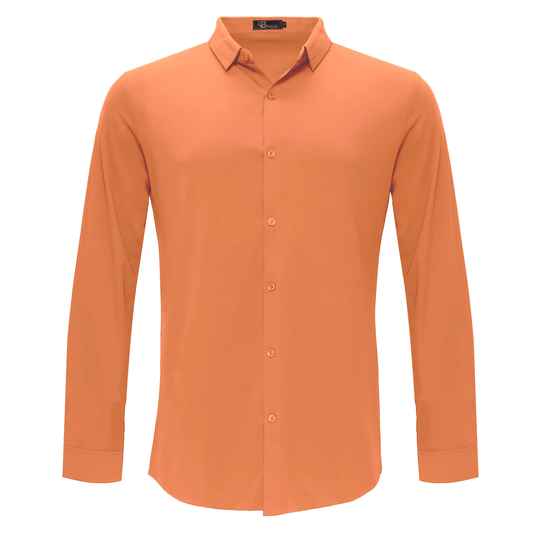 Barocco Ascend Stretch Shirt ORANGE - Dudes Boutique