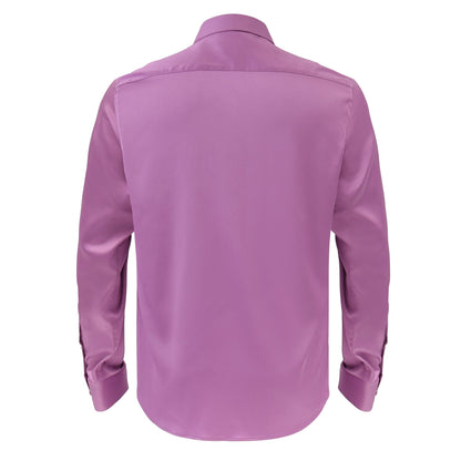 Barocco Luxe Satin Stretch Shirt PURPLE