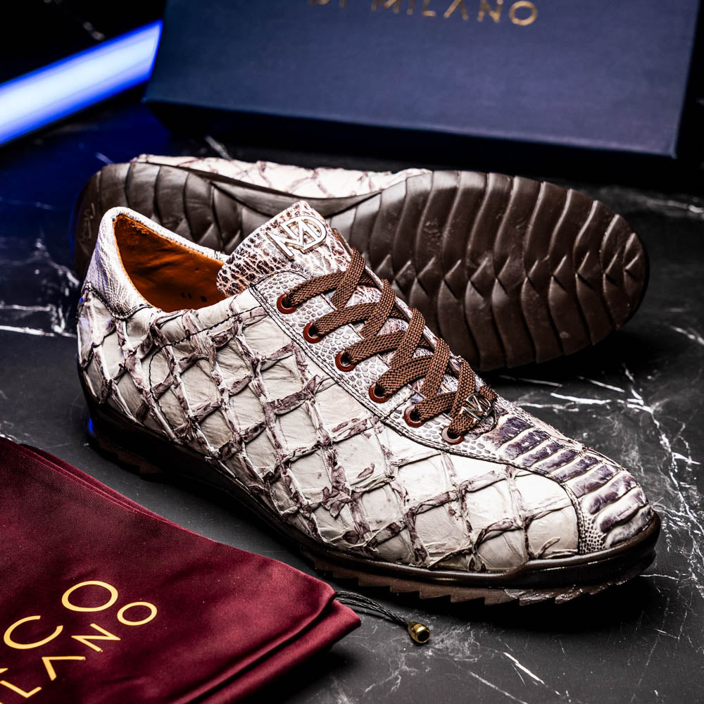 Marco Di Milano Batistini Newspaper piarurcu fish and ostrich leg sneakers