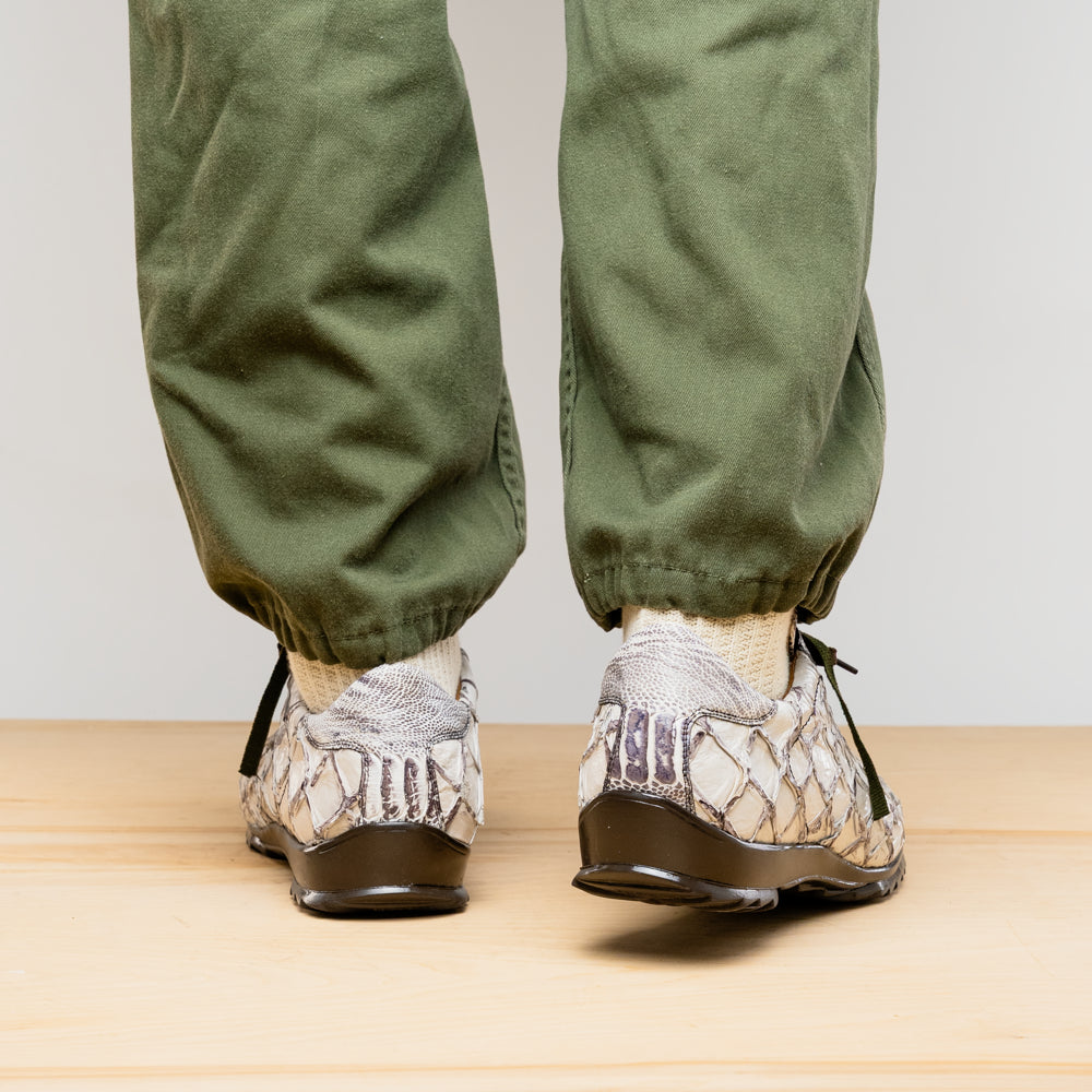 Marco Di Milano Batistini Newspaper piarurcu fish and ostrich leg sneakers