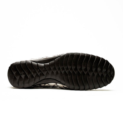 Marco Di Milano Batistini Newspaper piarurcu fish and ostrich leg sneakers