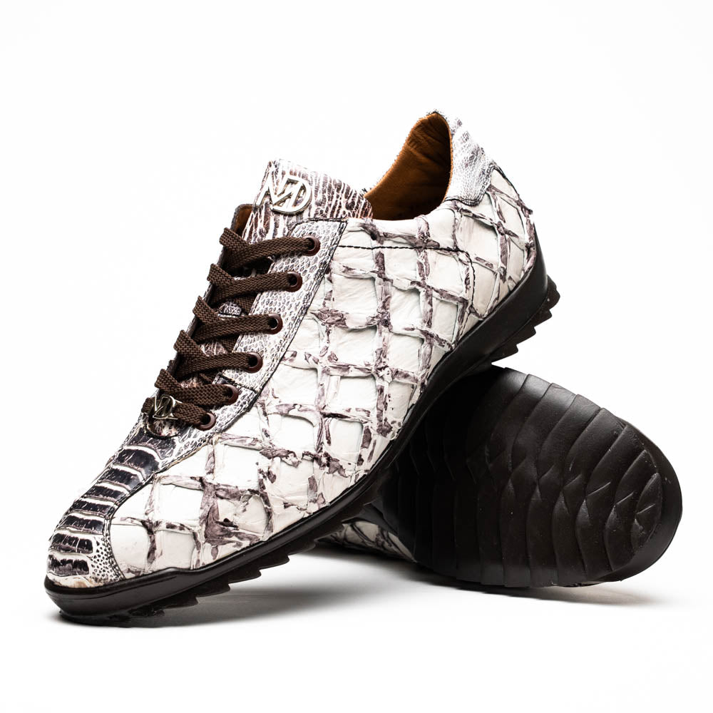 Marco Di Milano Batistini Newspaper piarurcu fish and ostrich leg sneakers