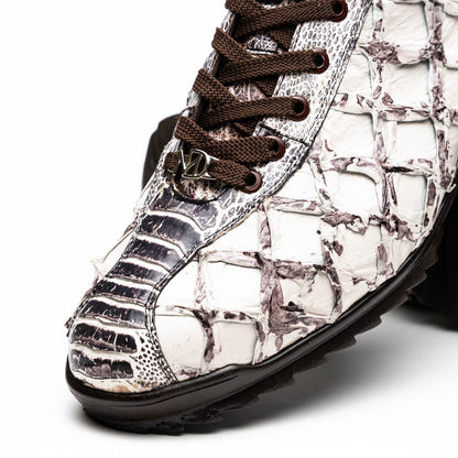 Marco Di Milano Batistini Newspaper piarurcu fish and ostrich leg sneakers