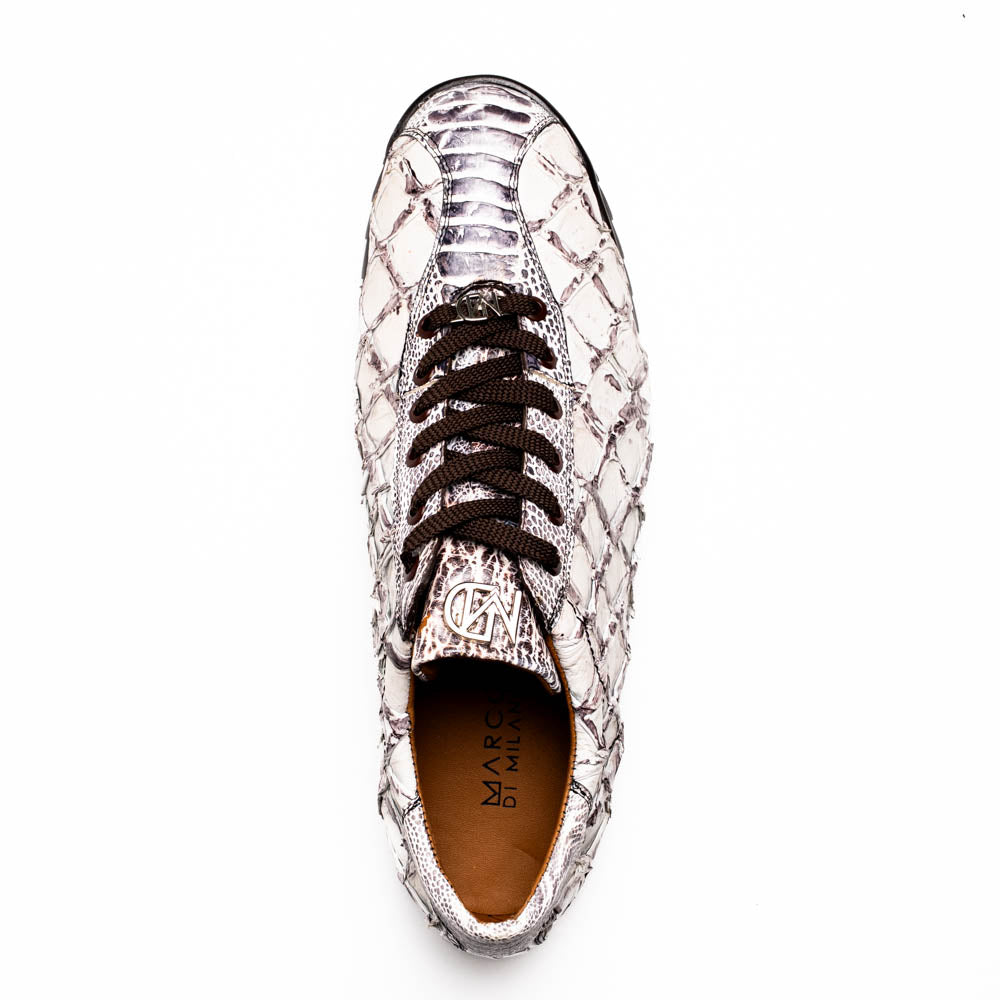 Marco Di Milano Batistini Newspaper piarurcu fish and ostrich leg sneakers