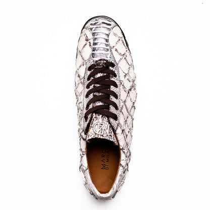 Marco Di Milano Batistini Newspaper piarurcu fish and ostrich leg sneakers