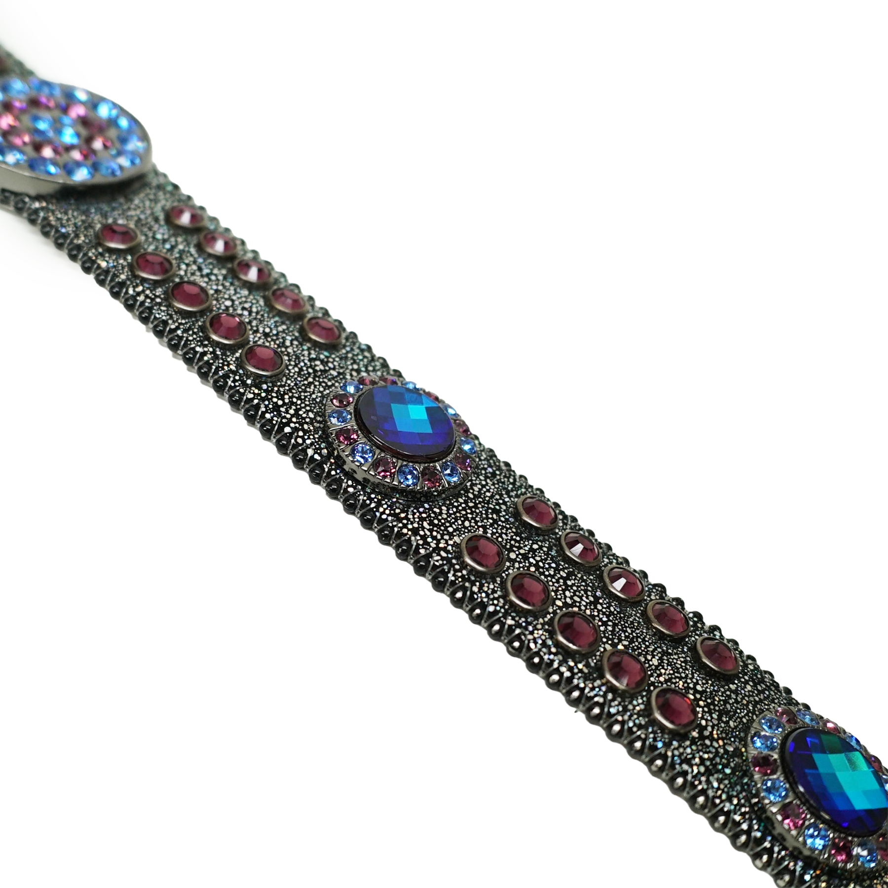 b.b. Simon 'Galaxy' Purple Blue Fully Loaded Crystal Belt