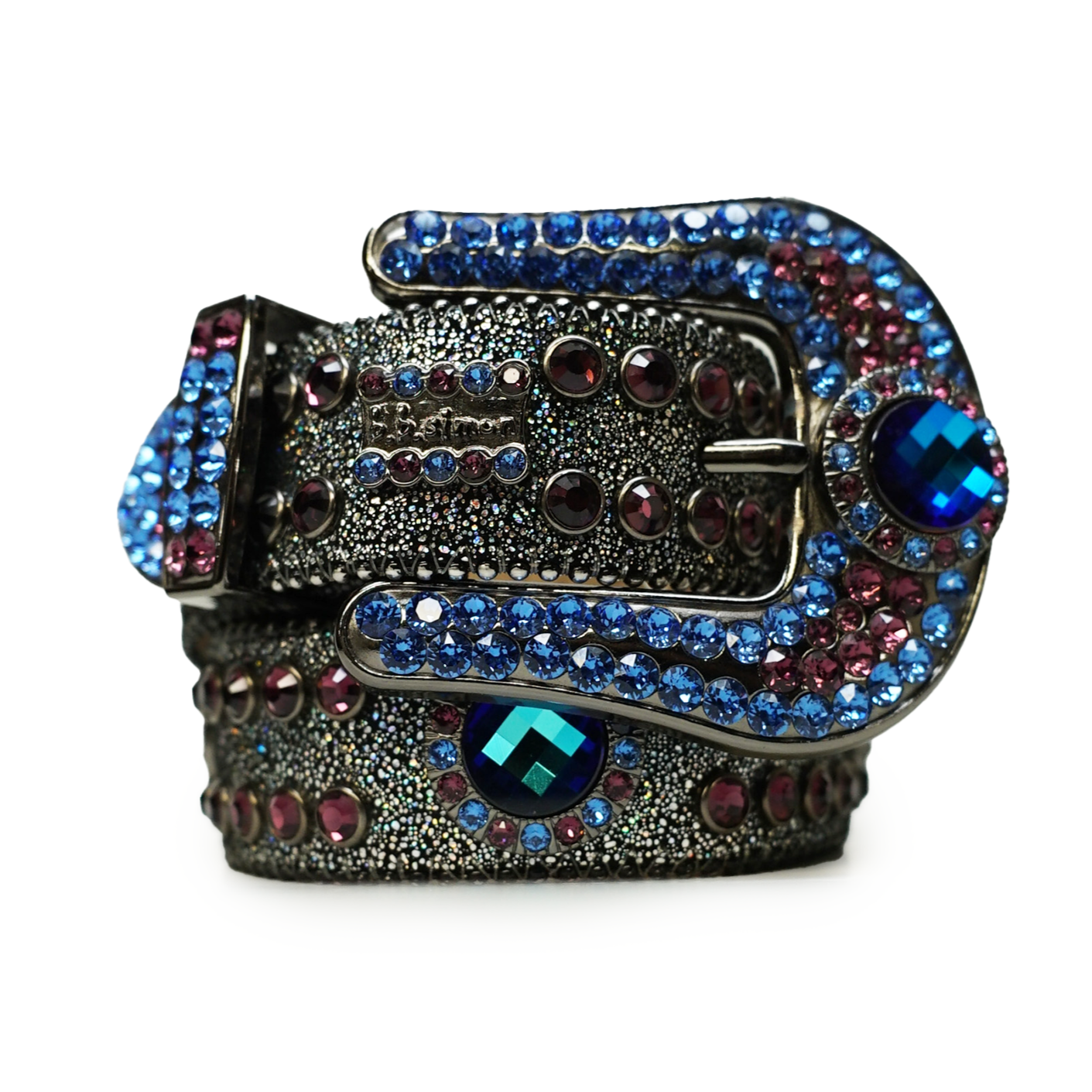 b.b. Simon 'Galaxy' Purple Blue Fully Loaded Crystal Belt