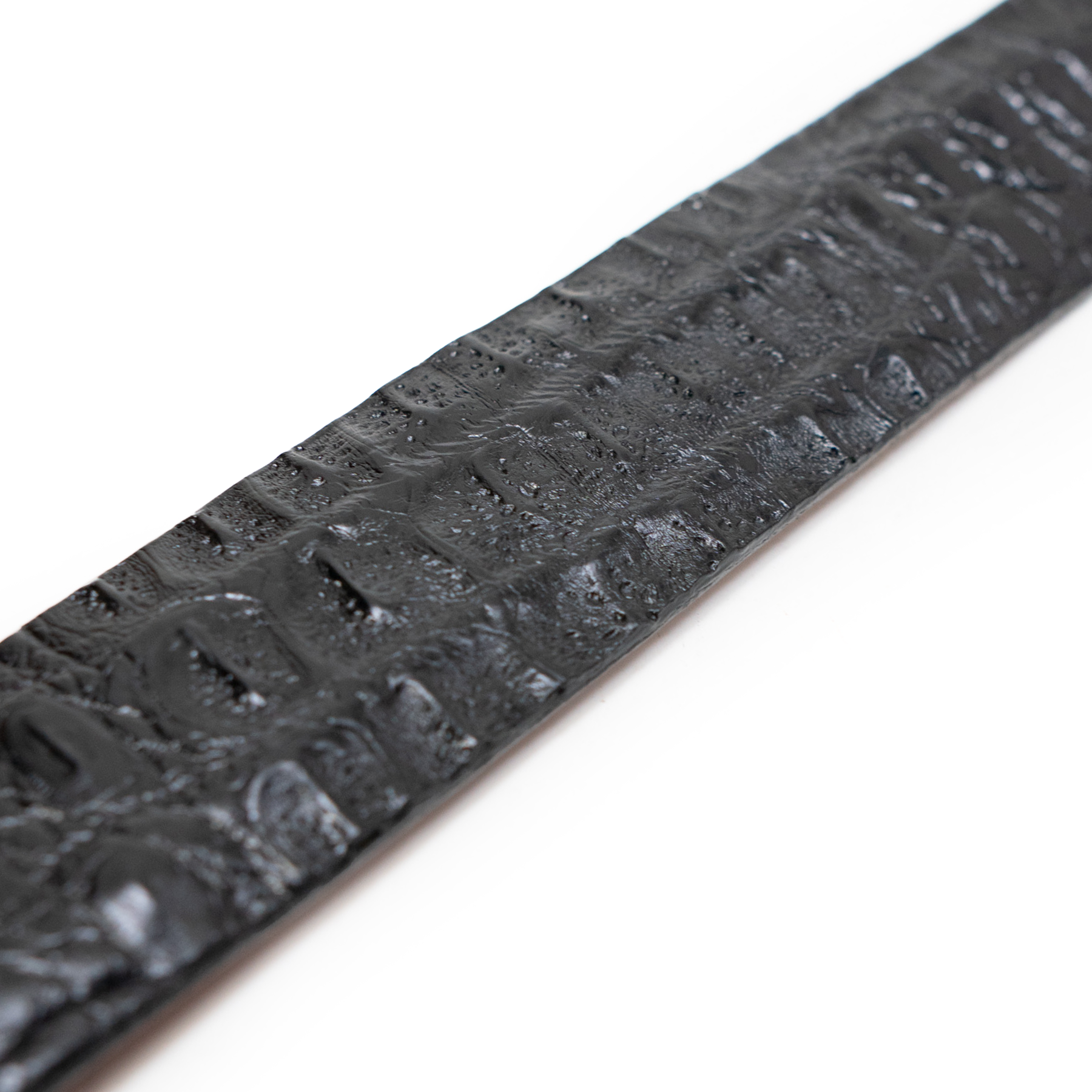 Los Altos Black Crocodile Belt with Metal Buckle - Dudes Boutique