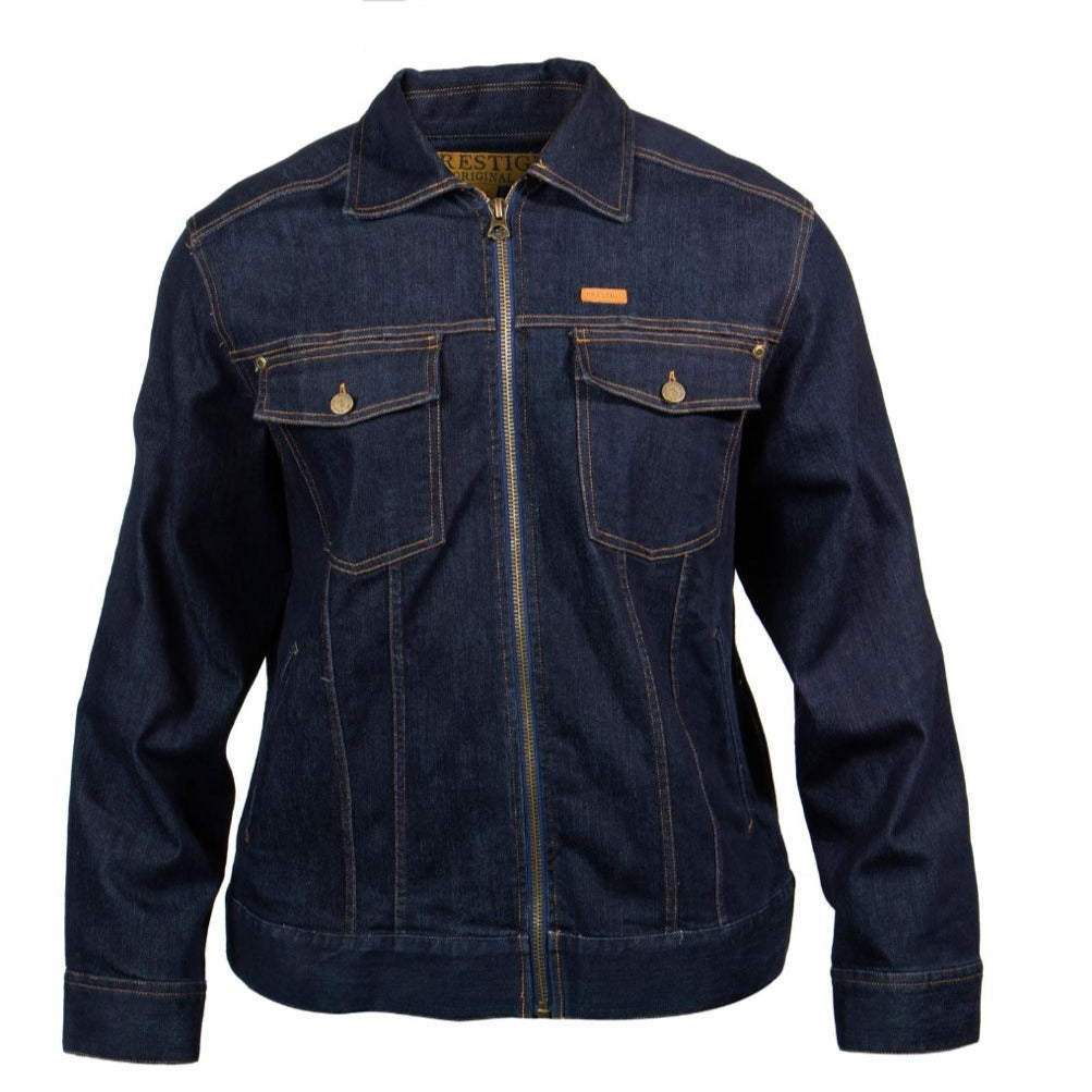 Prestige Dark Indigo Double Stitch Denim Jacket - Dudes Boutique