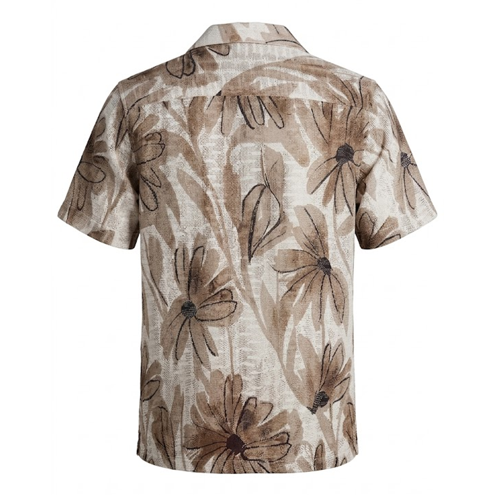 Suslo Couture Tan Floral Shirt