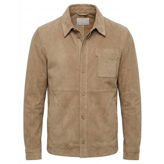 Mauritius Jardon RF Suede Leather Jacket - Camel