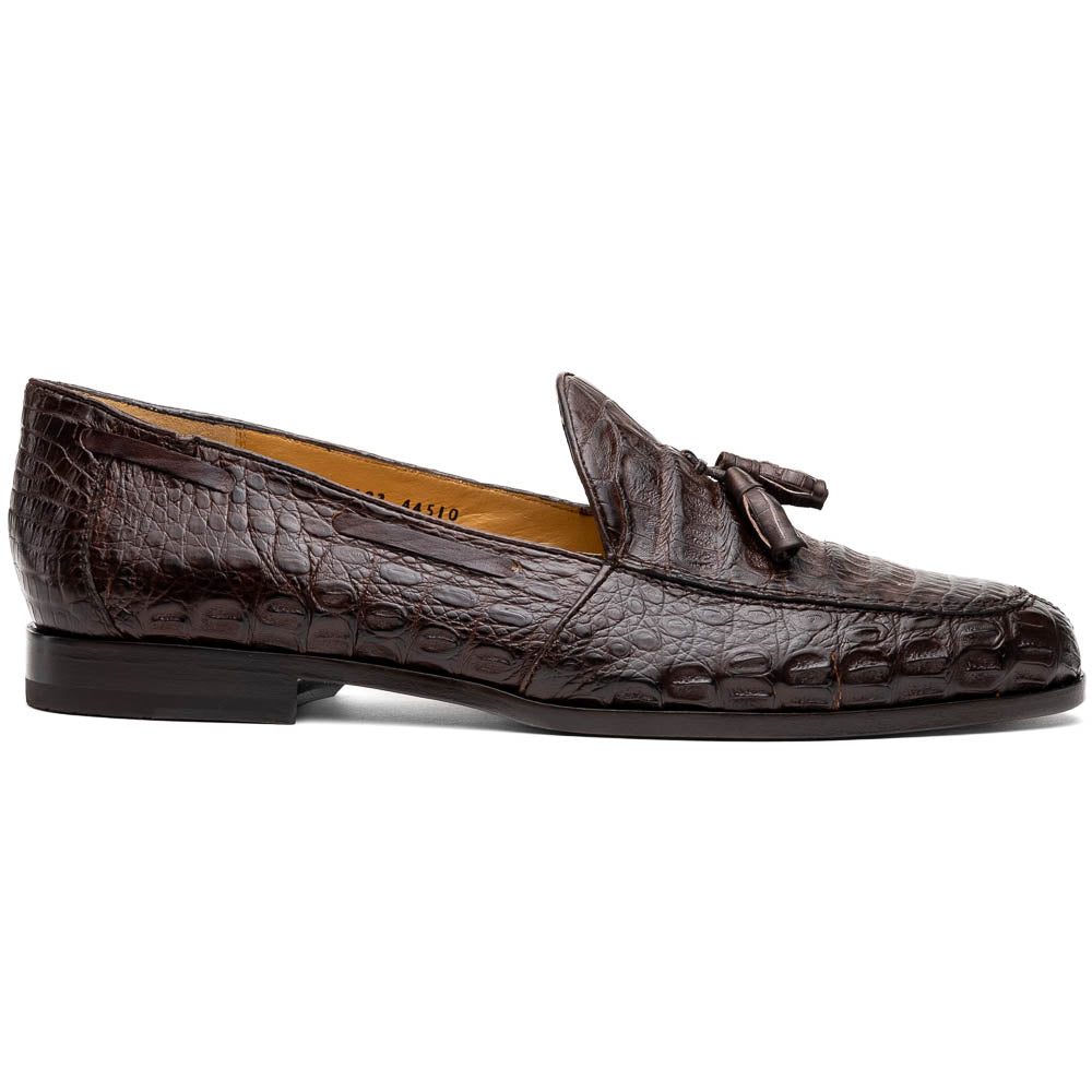 Marco Di Milano Bianchi Brown Caiman Crocodile Tassel Loafers - Dudes Boutique