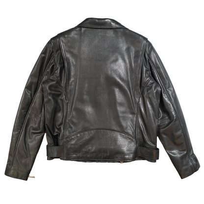 Kashani men's black lambskin leather biker jacket