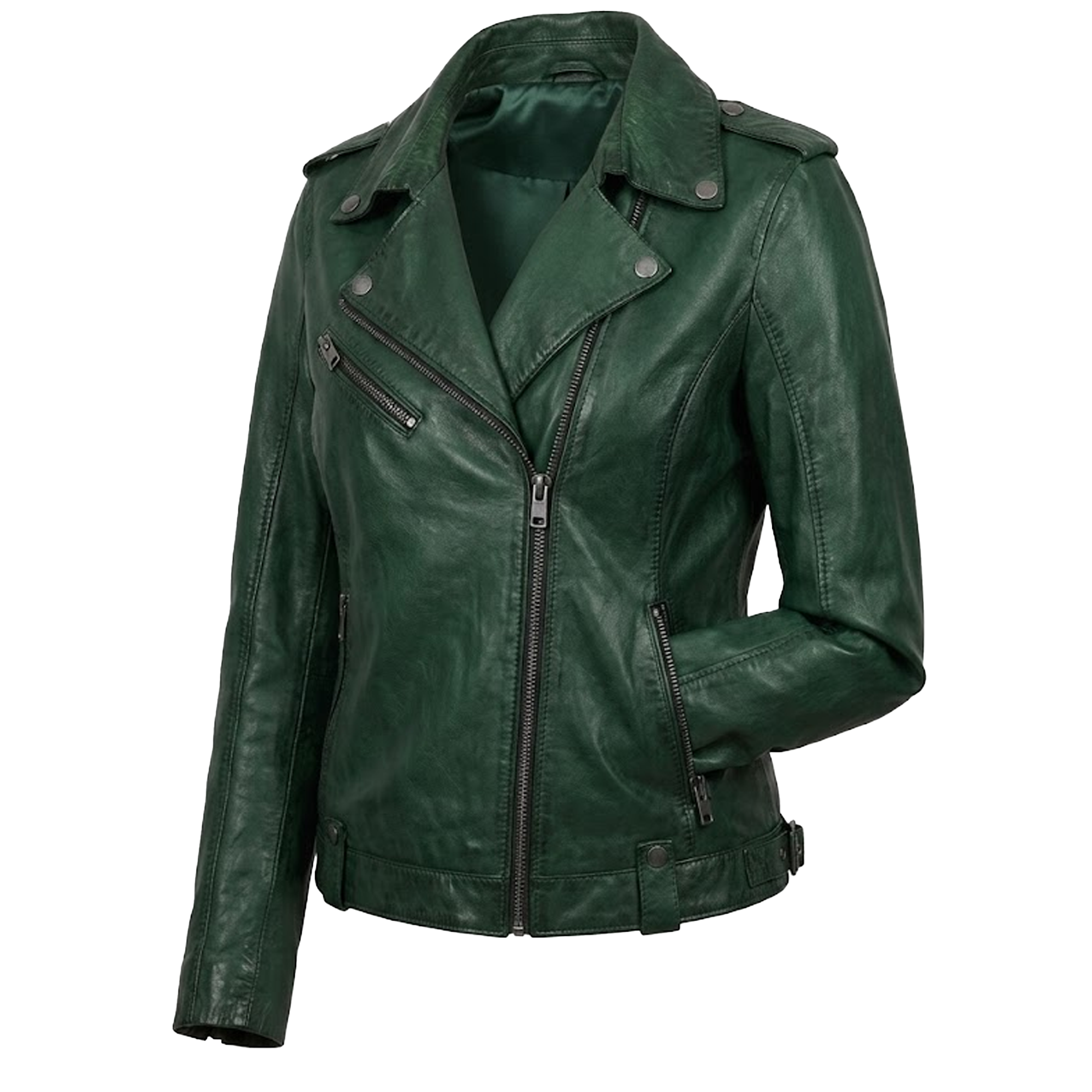 Mauritius Fayola RF Leather Jacket - Basil